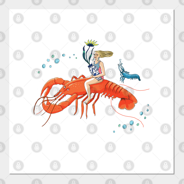 Lobster Girl Lobster Posters and Art Prints TeePublic